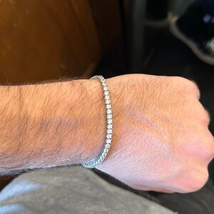 14k white gold tennis bracelet